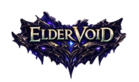 Eldervoid logo dark version — fantasy gacha roguelike RPG for iOS